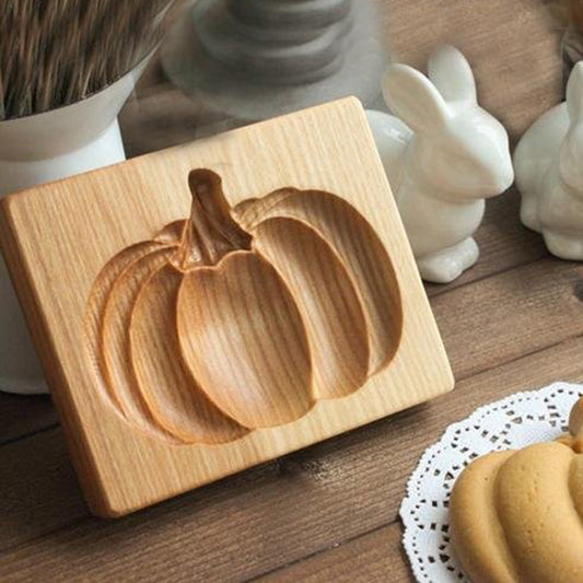 Carved Wooden Pumpkin Stamp