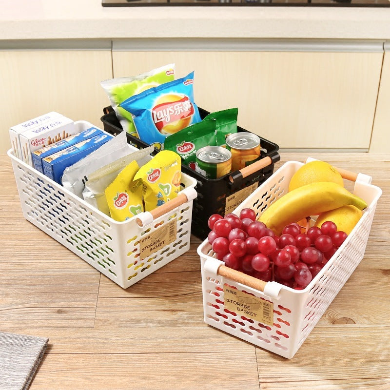 Kitchen Storage Bins w Wood Handles