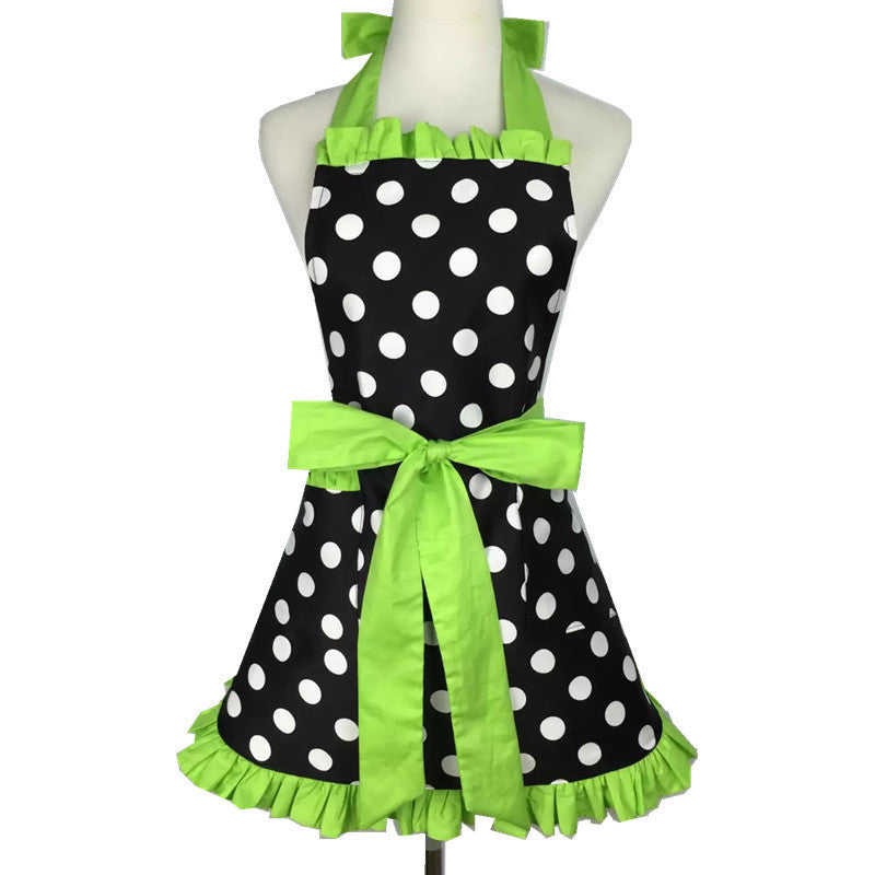 Polka Dot Ruffles & Bows Apron