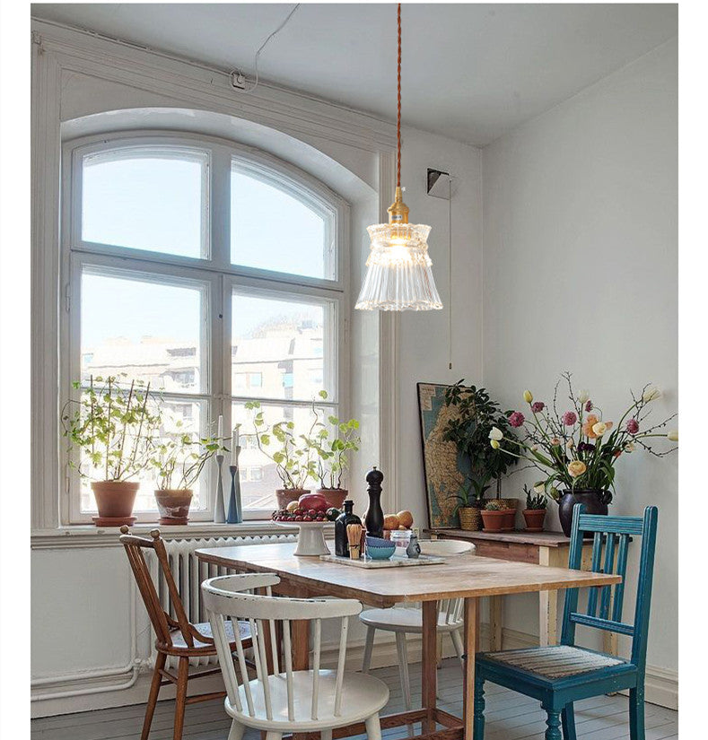 French Floral Pendant Lamps