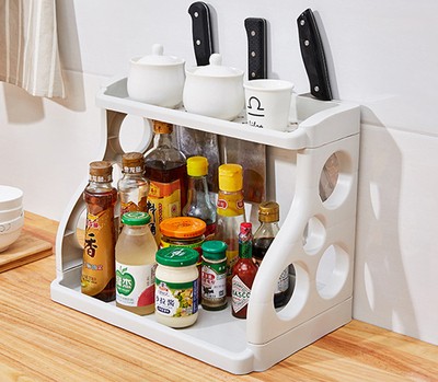 Kitchen Countertop 2-Tier Supply Shelf