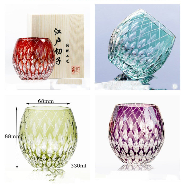 Colorful Crystal Whiskey Glasses