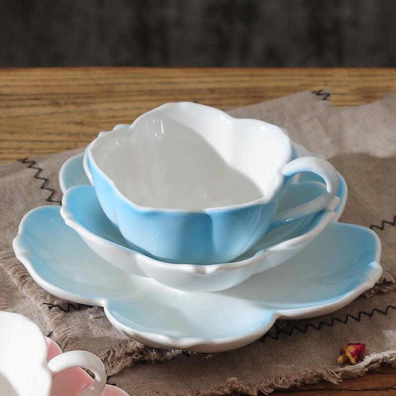 English Layered Petals Tea Cup & Saucer