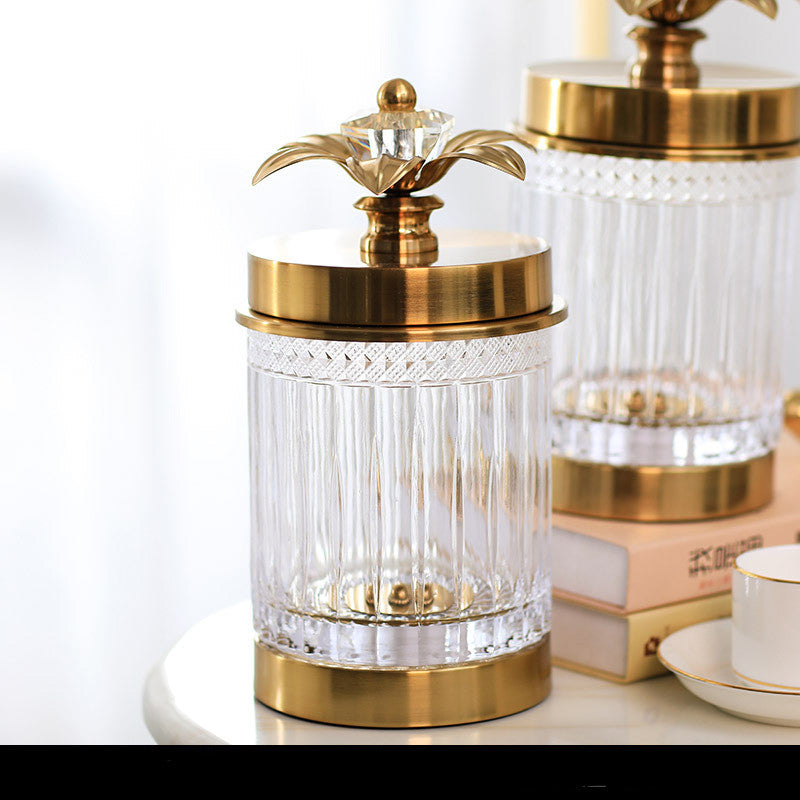 Gold Embellished Glass Jars