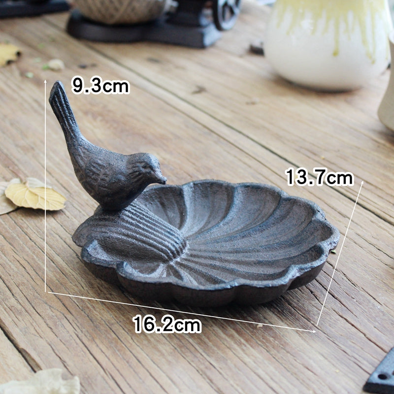 Black Iron Backyard Bird/Wildlife Accessory: Feeding Tray, Water Tray, or Bath