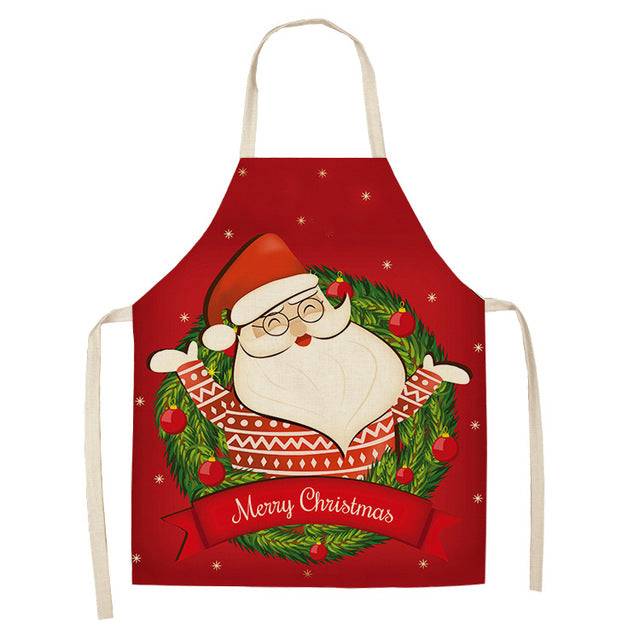 Christmas Aprons: Jolly Holidays Laughing Santa