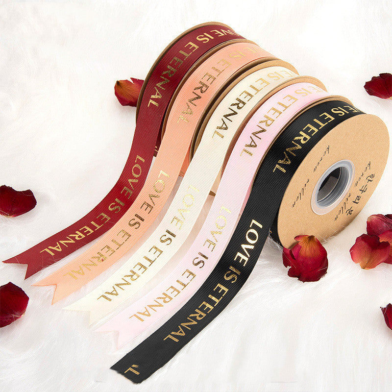 Colorful Gilded Ribbons with Endearing Phrases