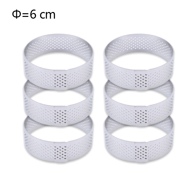 Perforated Stainless Steel French Tarte Rings