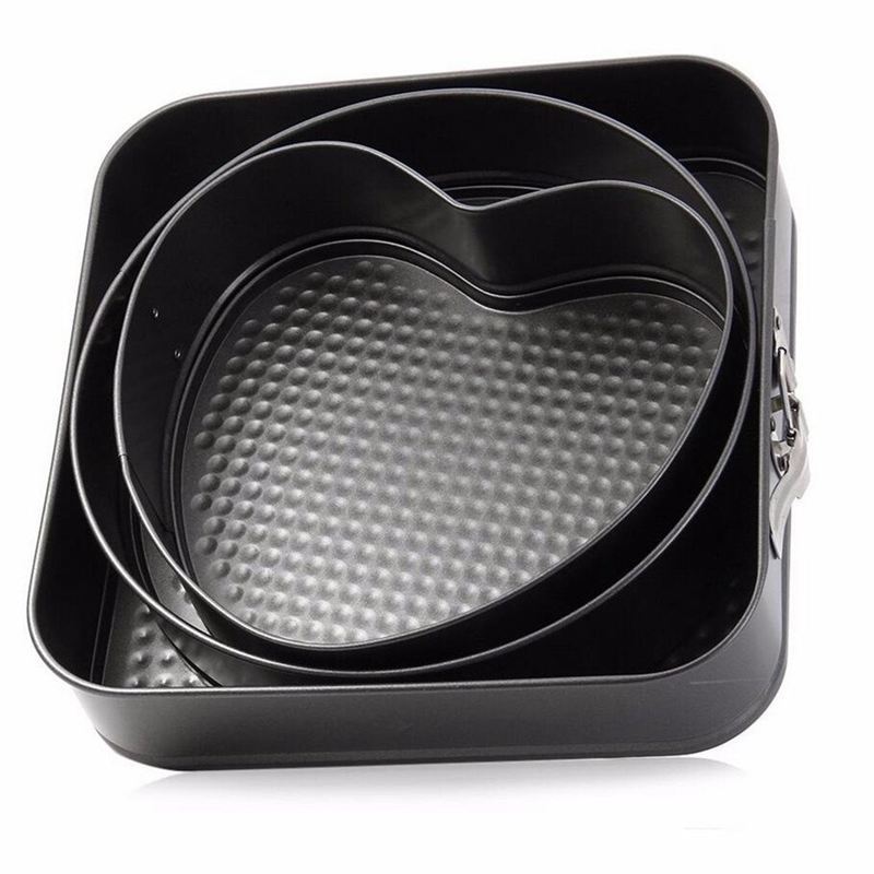 3PC Springform Cake Pan Set-3 Shapes