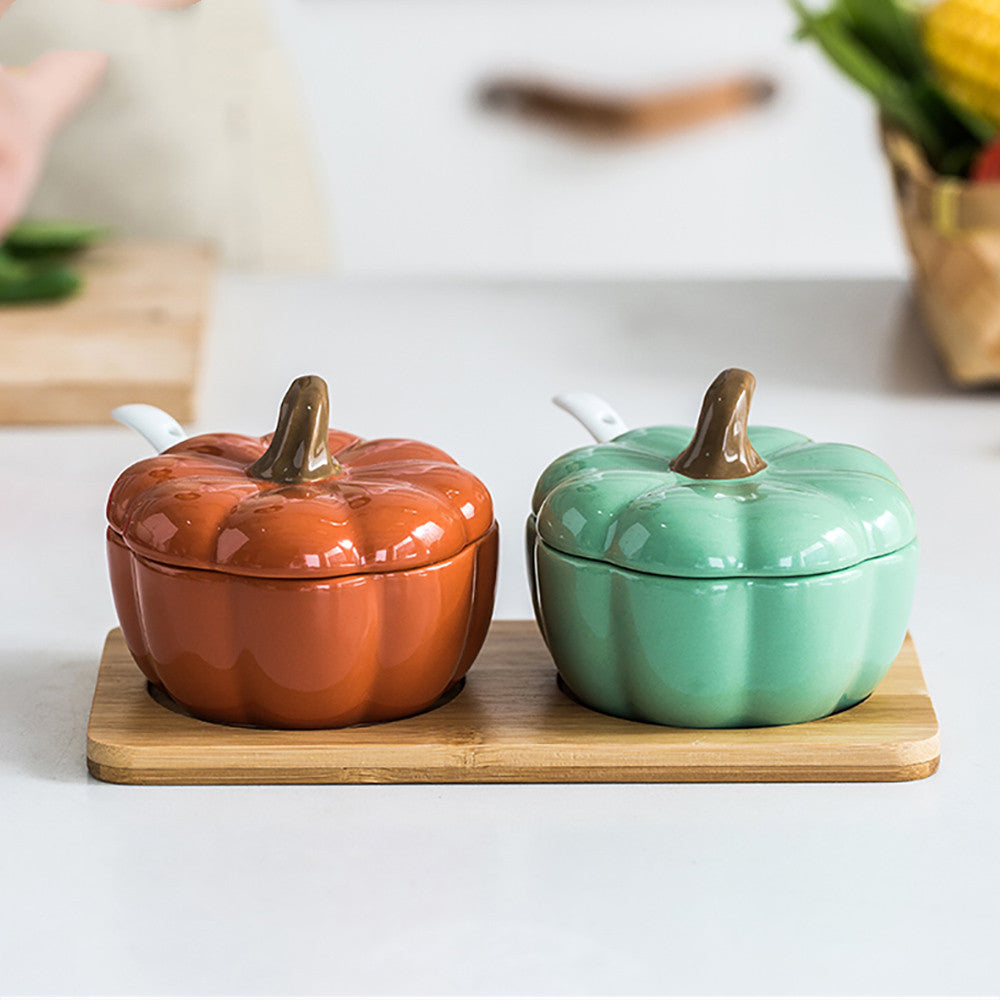 Serveware: Ceramic Pumpkin Serving Jar