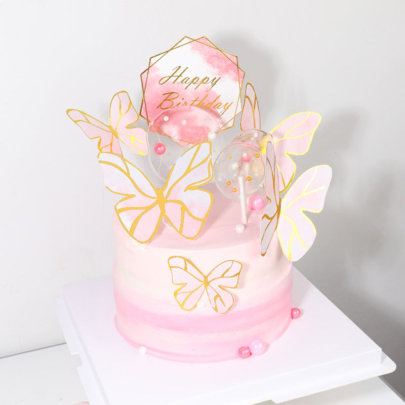 Paper Butterfly Cake Decorations