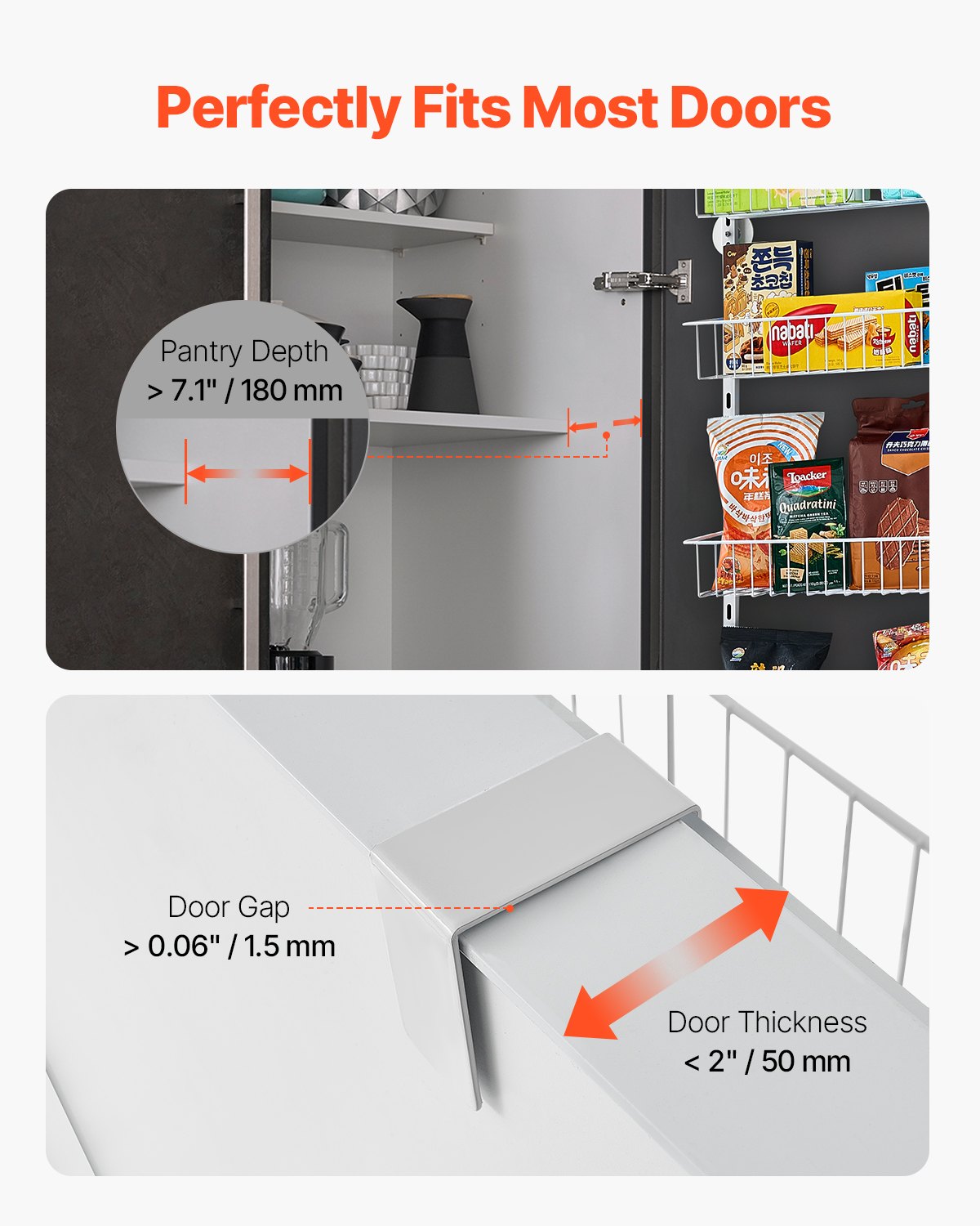 10-Tier Over The Door Pantry Organizer Hanging Storage Rack Adjustable Kitchen