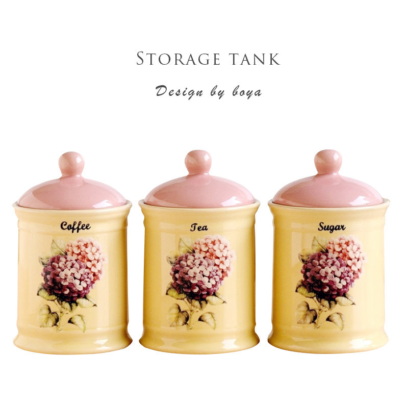 KITCHEN CONTAINERS-Airtight European Ceramic Kitchen Canisters