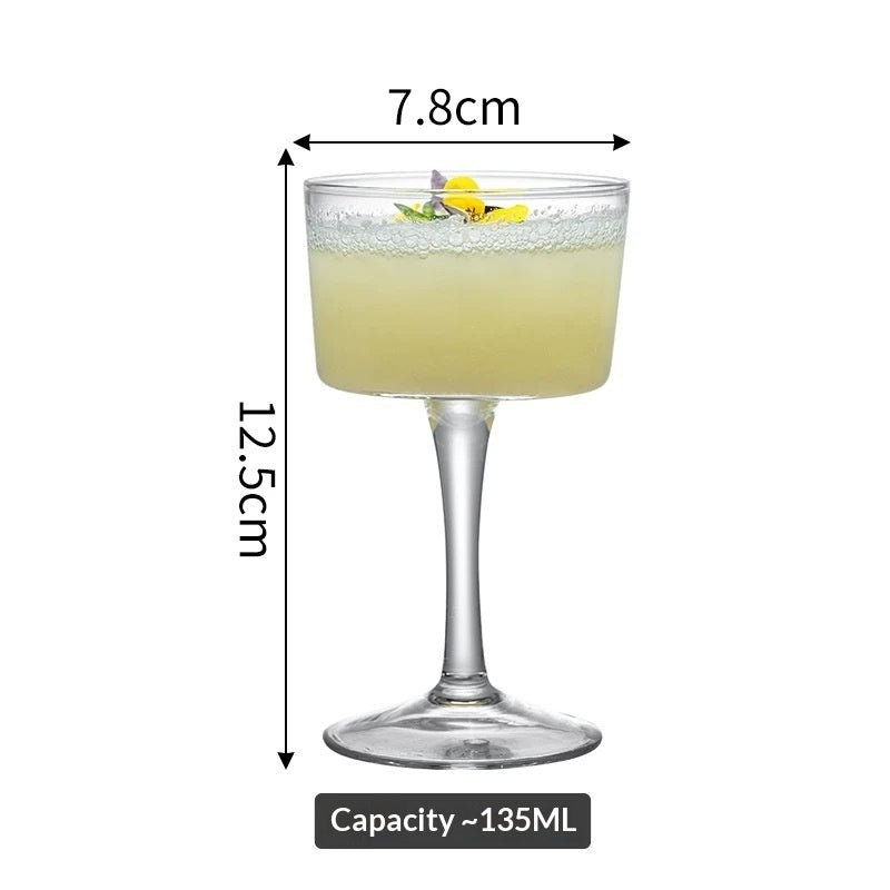 Handcrafted Cut Crystal-Coupe Dessert Glass-Cocktail Glass