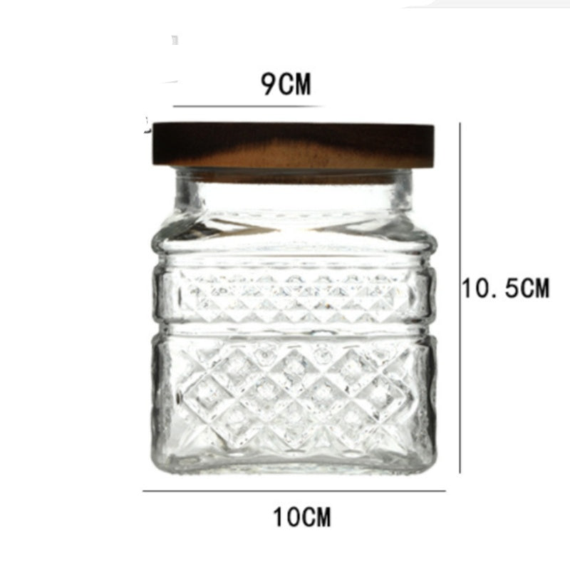 Airtight French Glass Jars with Bamboo Lid