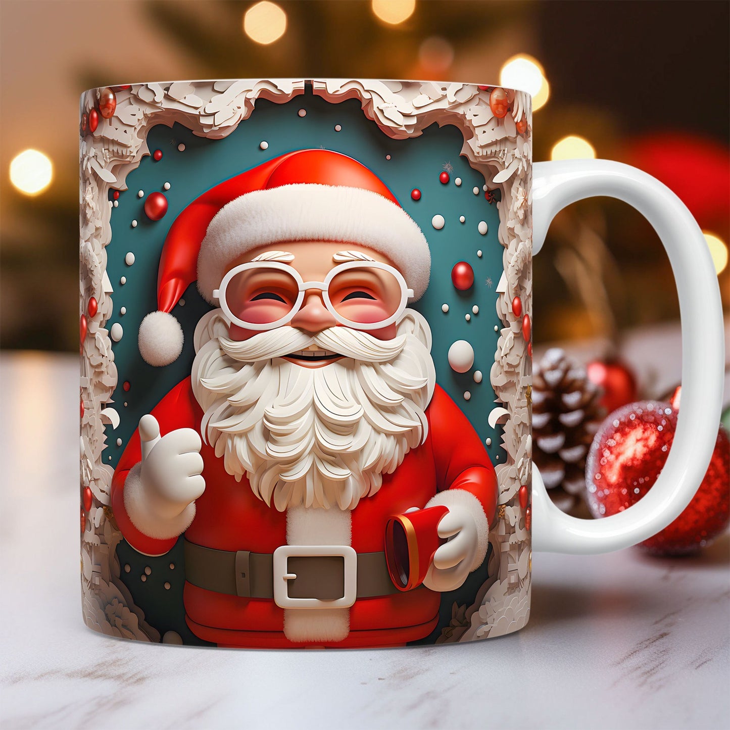 Christmas: 3D Relief Santa Mug