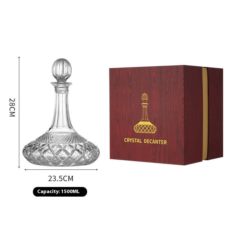 Crystal Wide Bottom Wine Decanter