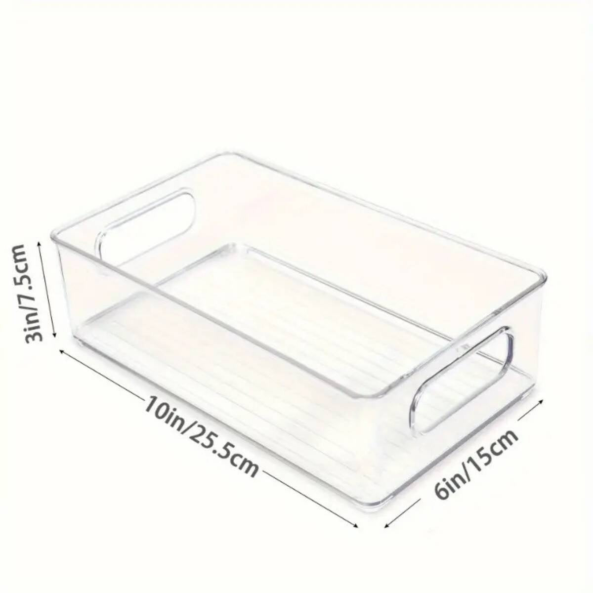 Clear Storage Containers With Handles - 6-Pack Stackable
