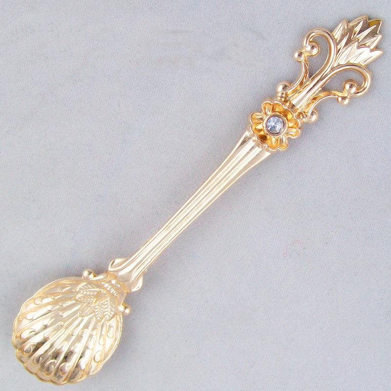 Vintage Look Sugar Spoon-Shell Spoon