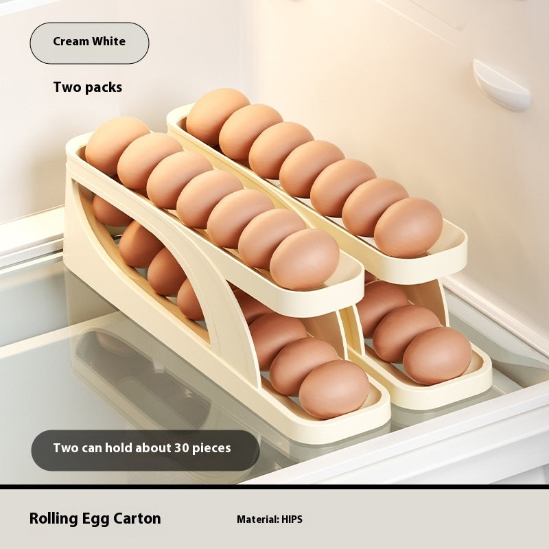 Food Storage: Rolling 2 Level Egg Storage-Refrigerator Shelf or Door