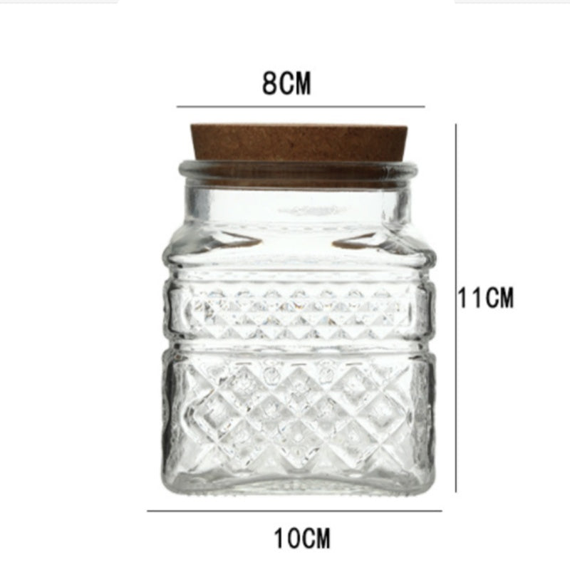 Airtight French Glass Jars with Bamboo Lid