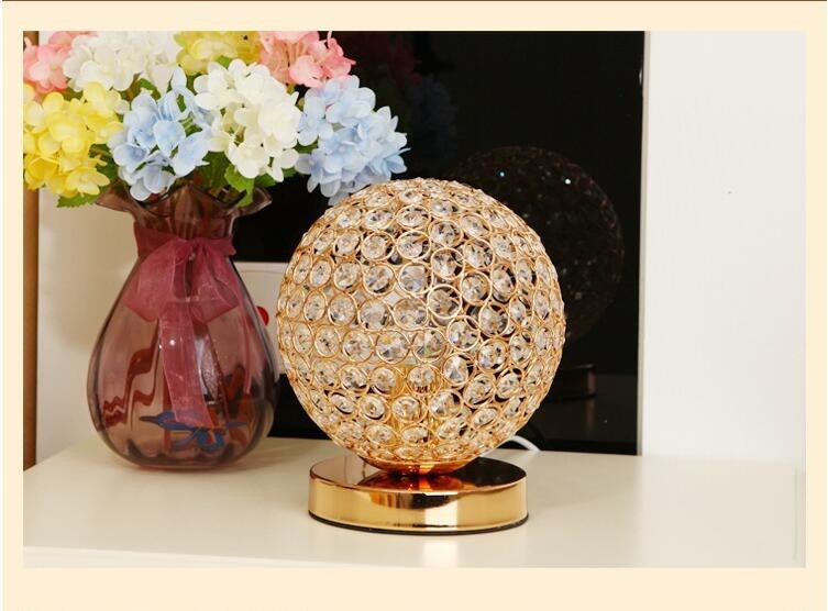 Stemless Crystal Globe Table Lamp