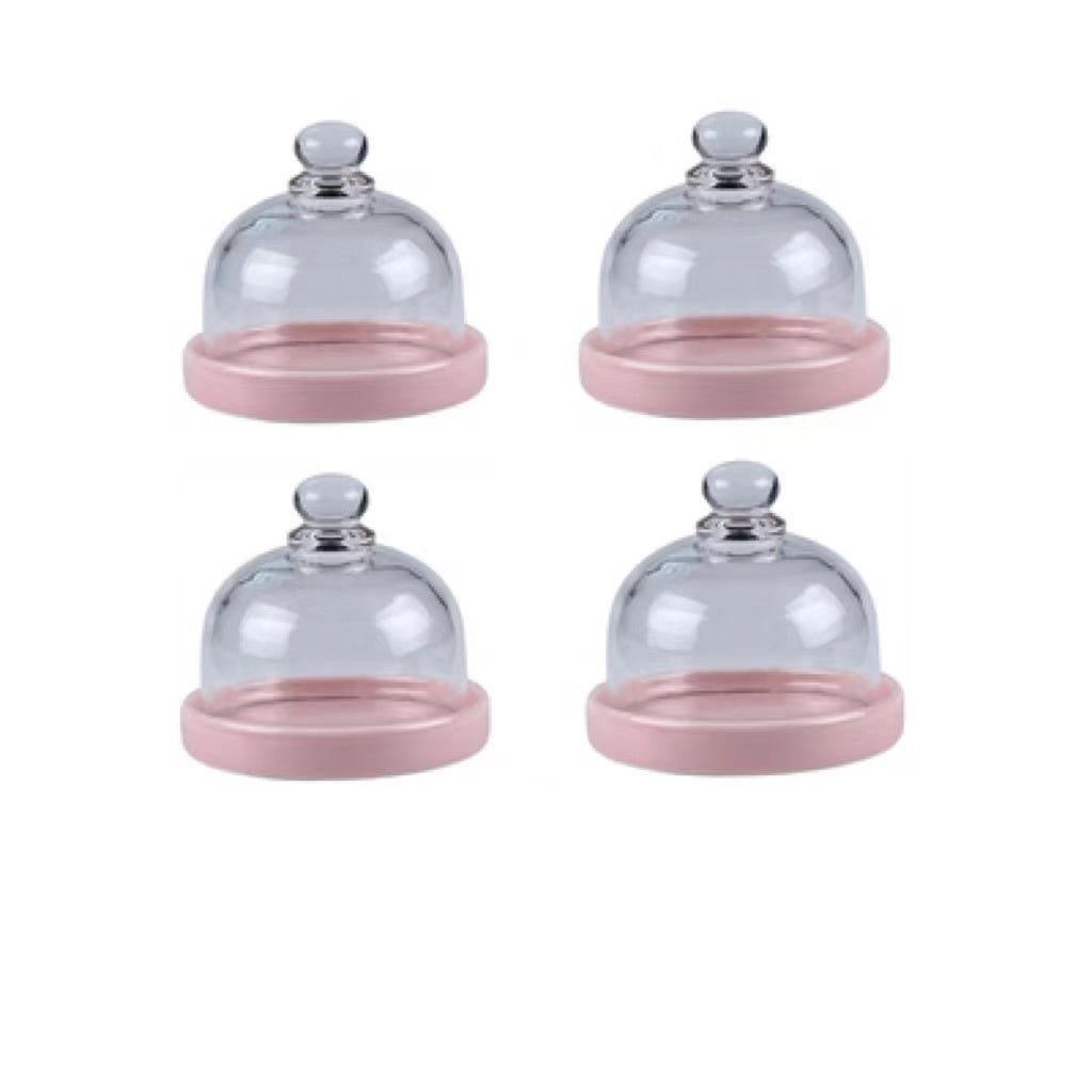 Glass Domed Ceramic Dessert Dish