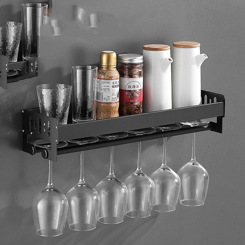 Kitchen Wine Glass Stemware Rack with Shelf