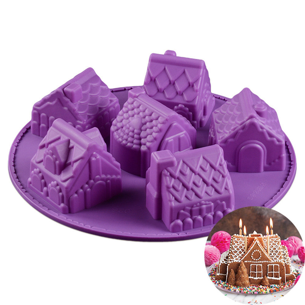 Christmas Cottage Cake Mold- Silicone