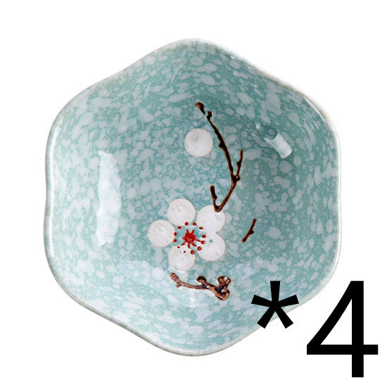 Japanese Ceramic Plum Blossom Sauce Dish