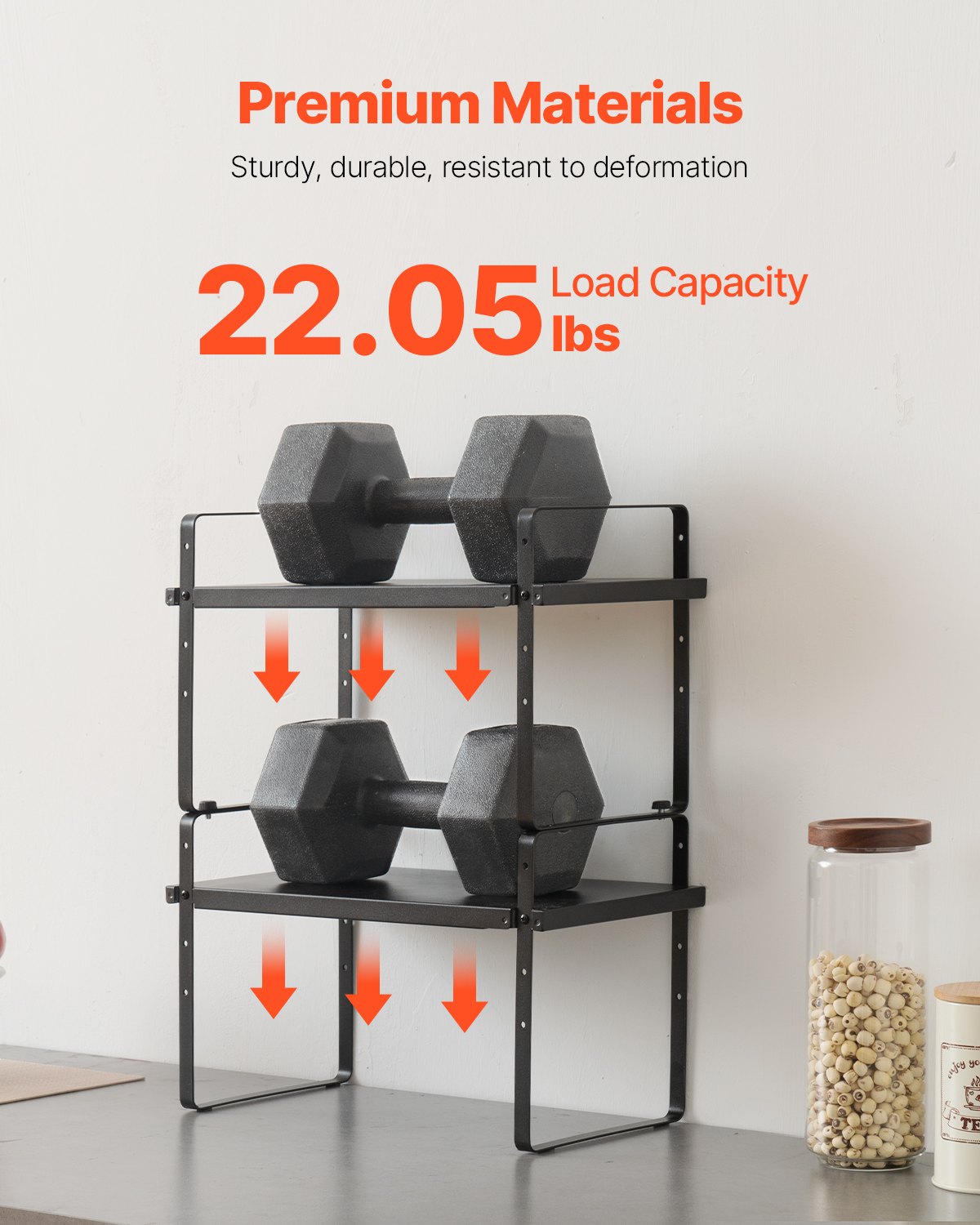 2 Tier Cabinet or Countertop Shelf Unit
