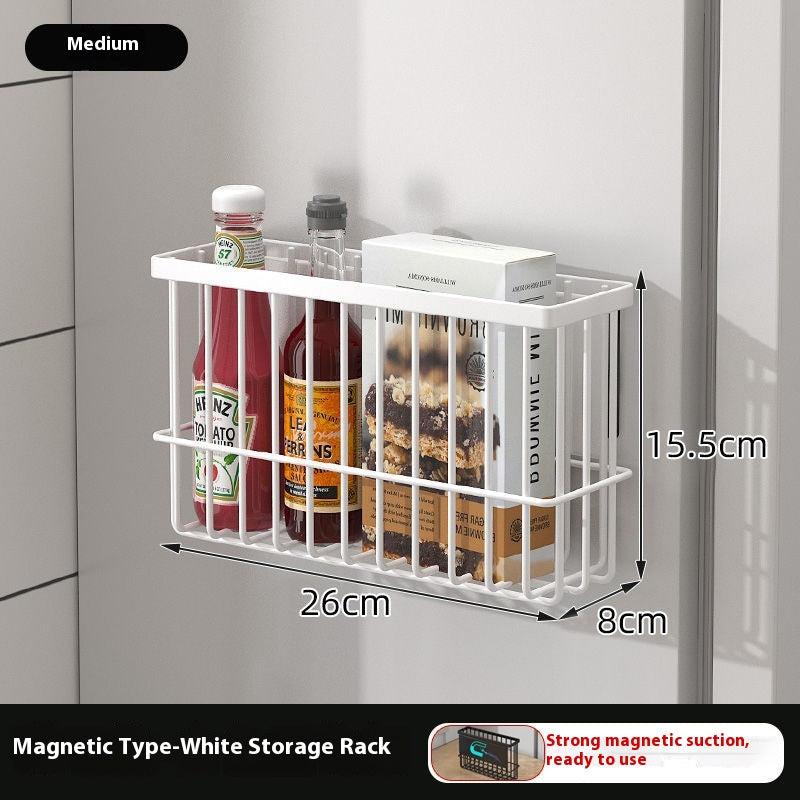 Kitchen Magnetic Storage Rack Basket