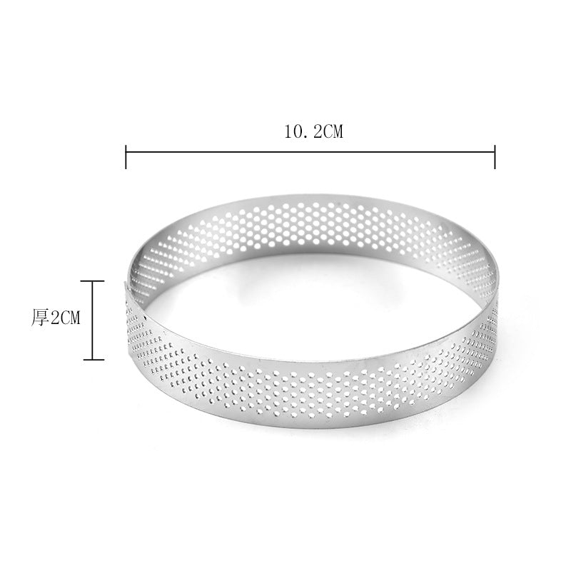 Perforated Stainless Steel French Tart Rings