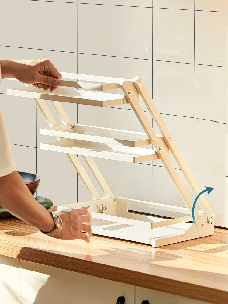 2 and 3-Tier Folding Countertop Organizer-