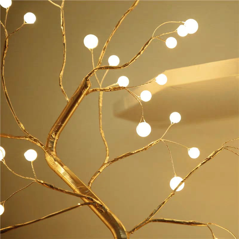 Copper Wire Fairy Light Tree Lamp