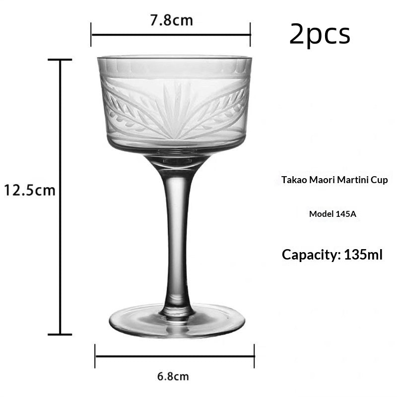 Handcrafted Cut Crystal-Coupe Dessert Glass-Cocktail Glass