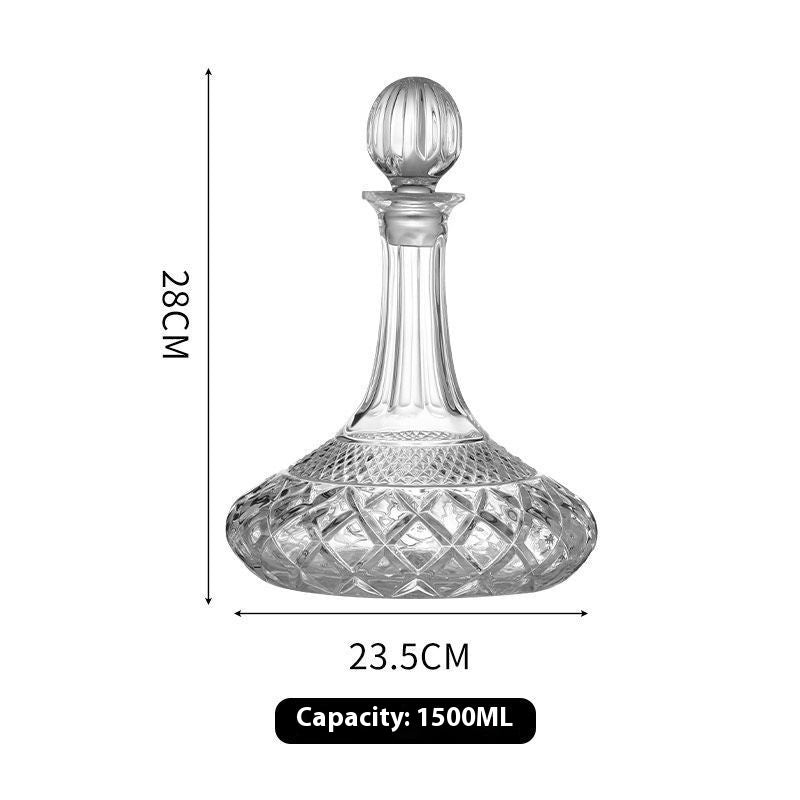 Crystal Wide Bottom Wine Decanter