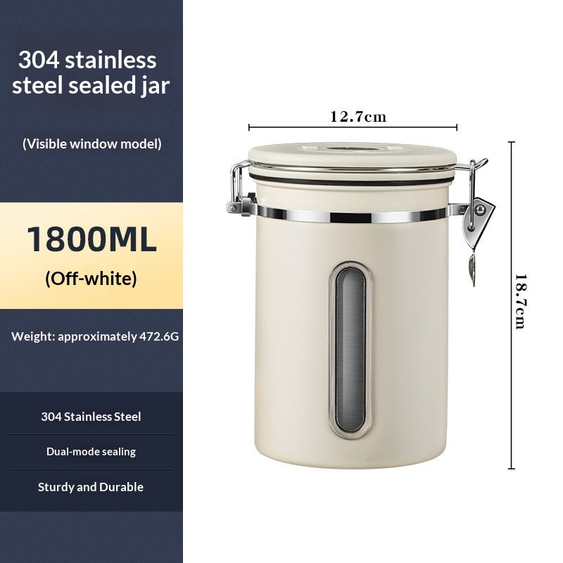 Coffee Bean Airtight Storage Can-One-way Vent