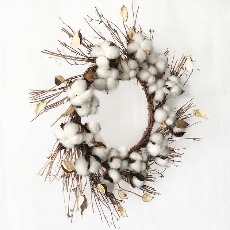 Cotton & Twig Wreath