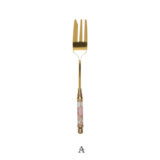 European Retro Stainless Steel Golden Dessert Fork