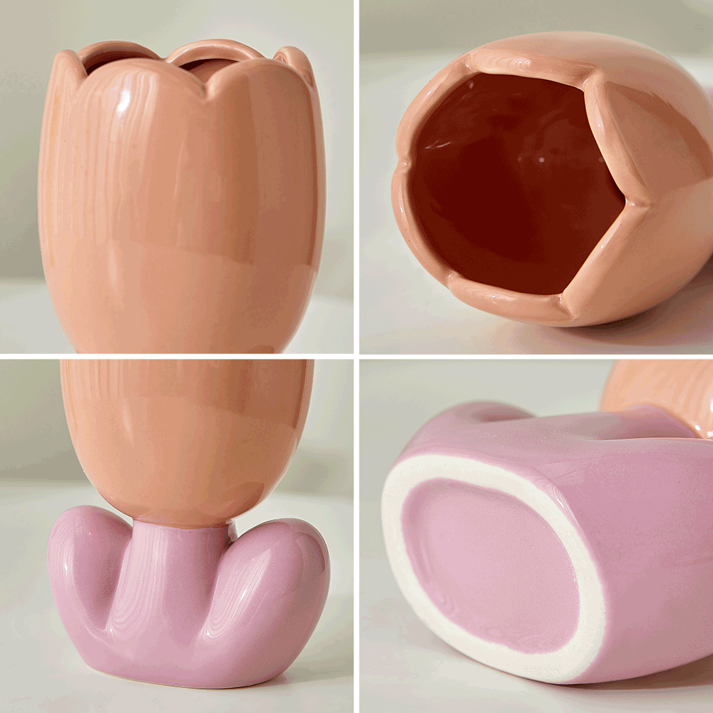 Modern Ceramic Tulip Flower Vase