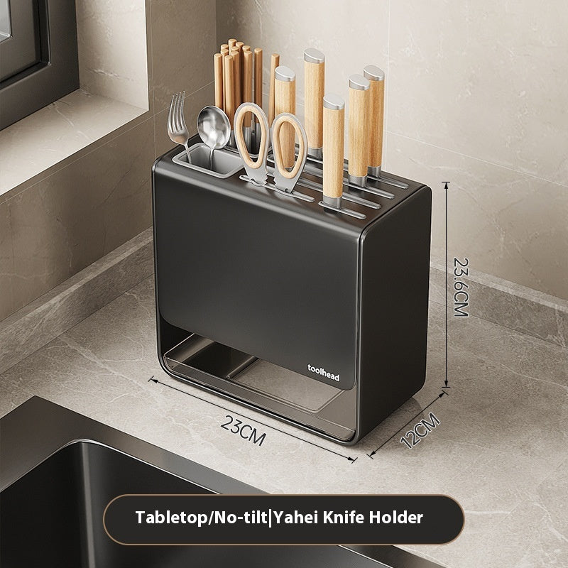 Modern Metal Knife Holder Wall Mount or Countertop