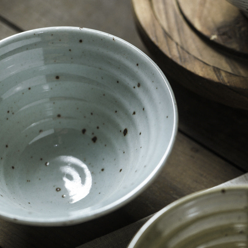 Conical Japanese Stoneware Bowls