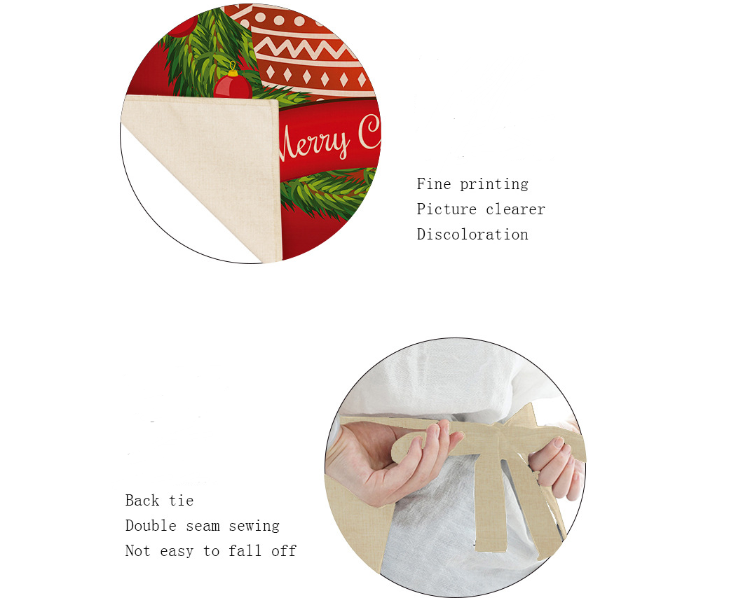 Christmas Aprons: Jolly Holidays Laughing Santa