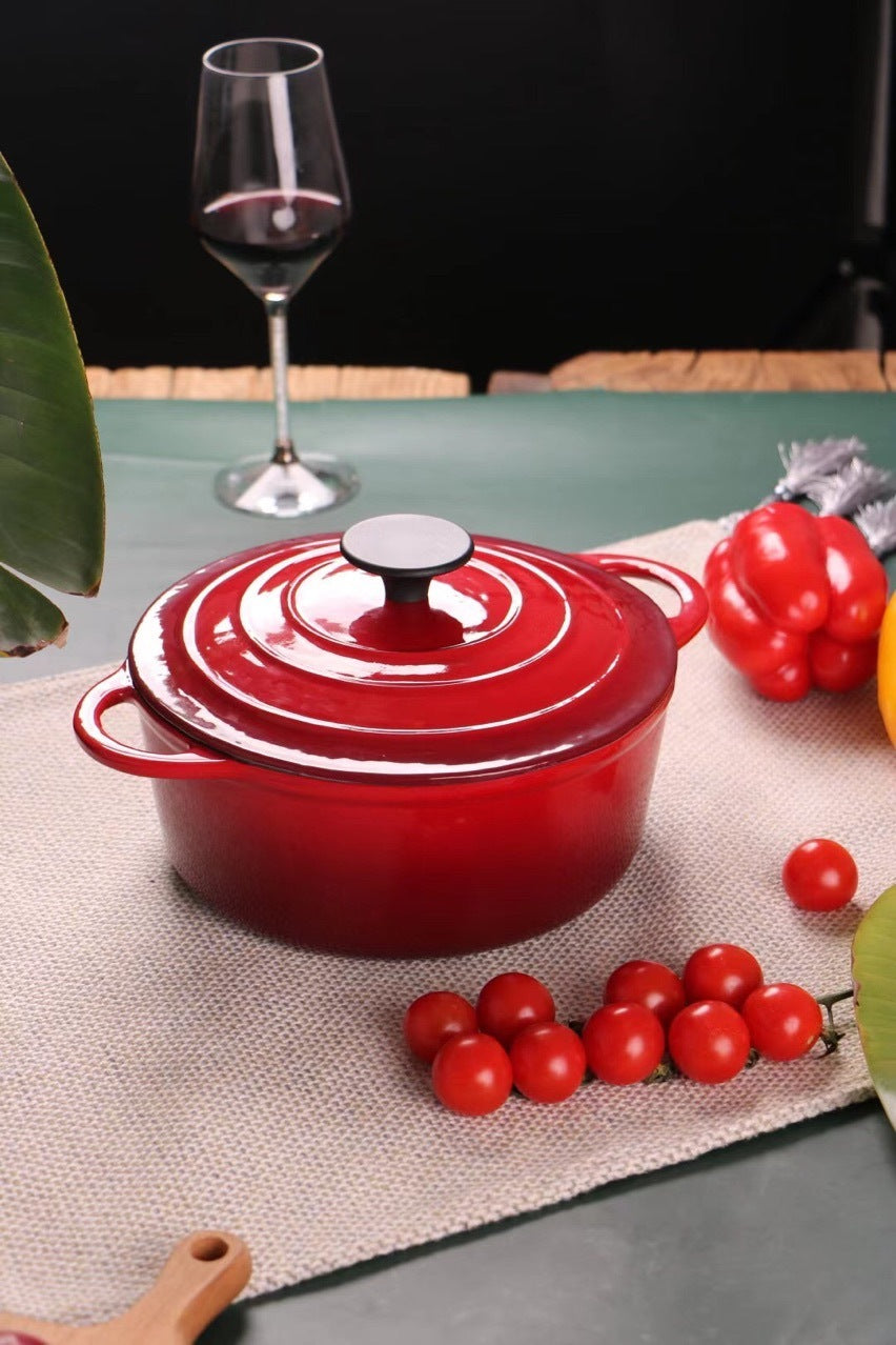 Enameled Cast Iron Dutch Oven, Stock Pot, Stew Pot