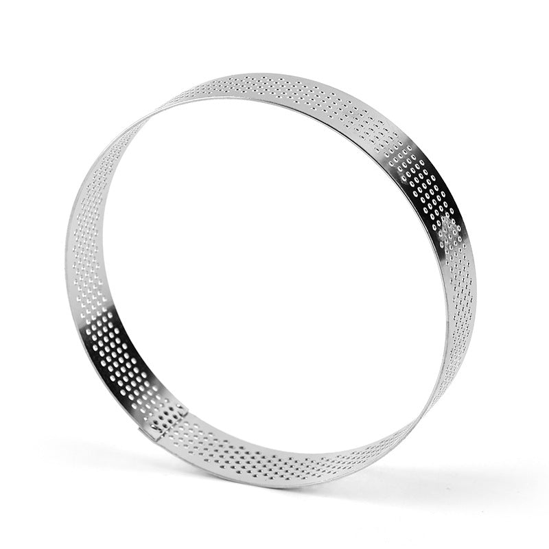 Perforated Stainless Steel French Tart Rings