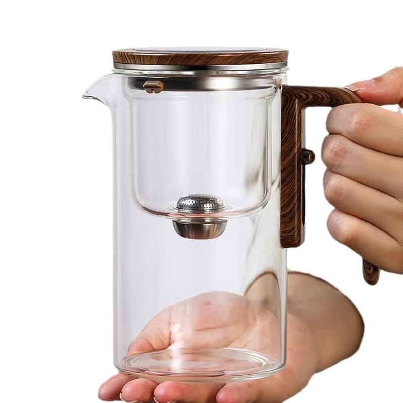Elegant Glass & Wood Tea Brewer