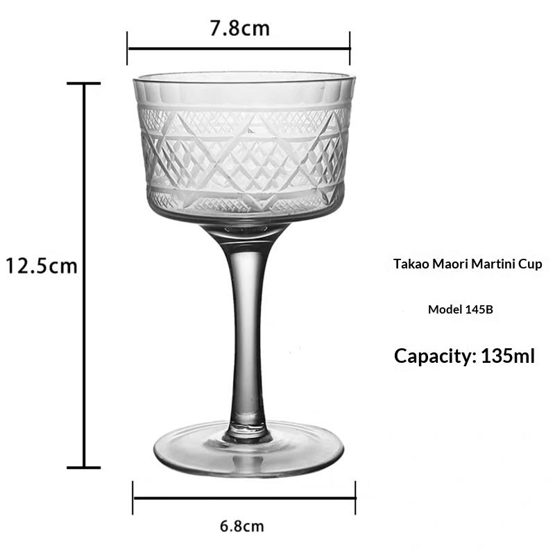 Handcrafted Cut Crystal-Coupe Dessert Glass-Cocktail Glass