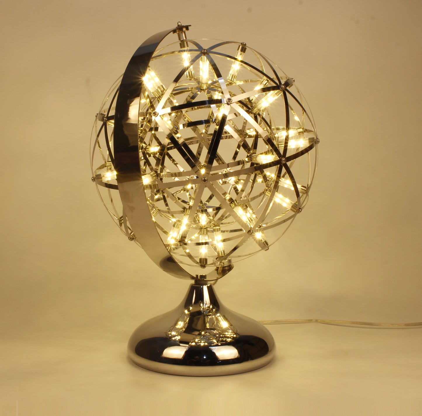 Stainless Steel Nested Wire Balls Table Lamp