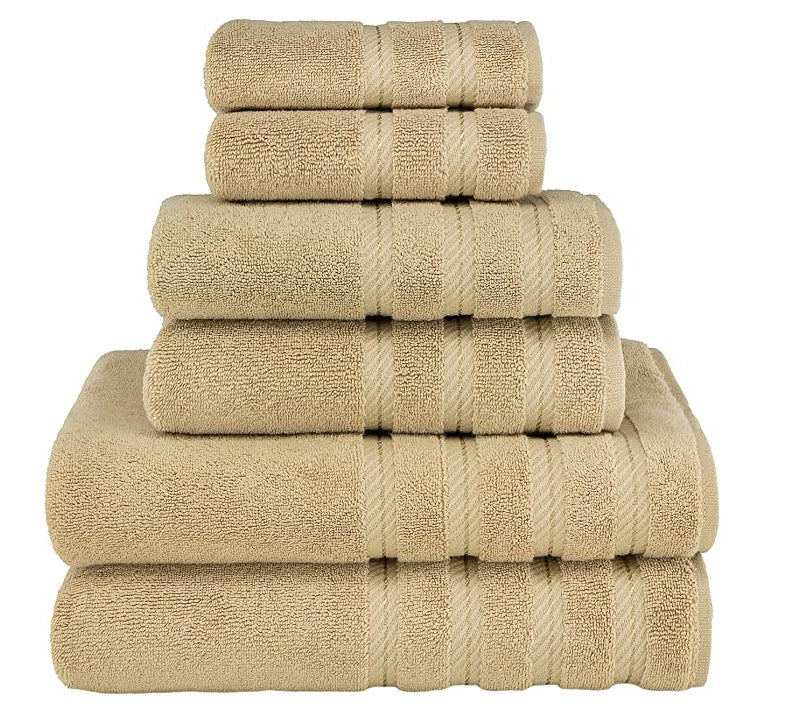 Towels: Bath Towels: Absorbent Long Staple Cotton Towel Bath Towel Set